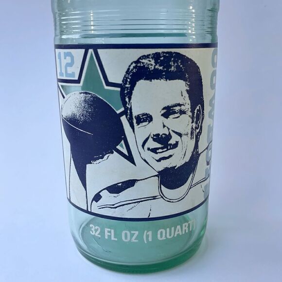 1970’s Sugar Free DrPepper Roger Staubach Dallas Cowboys Commemorative Bottle - Picture 9 of 16